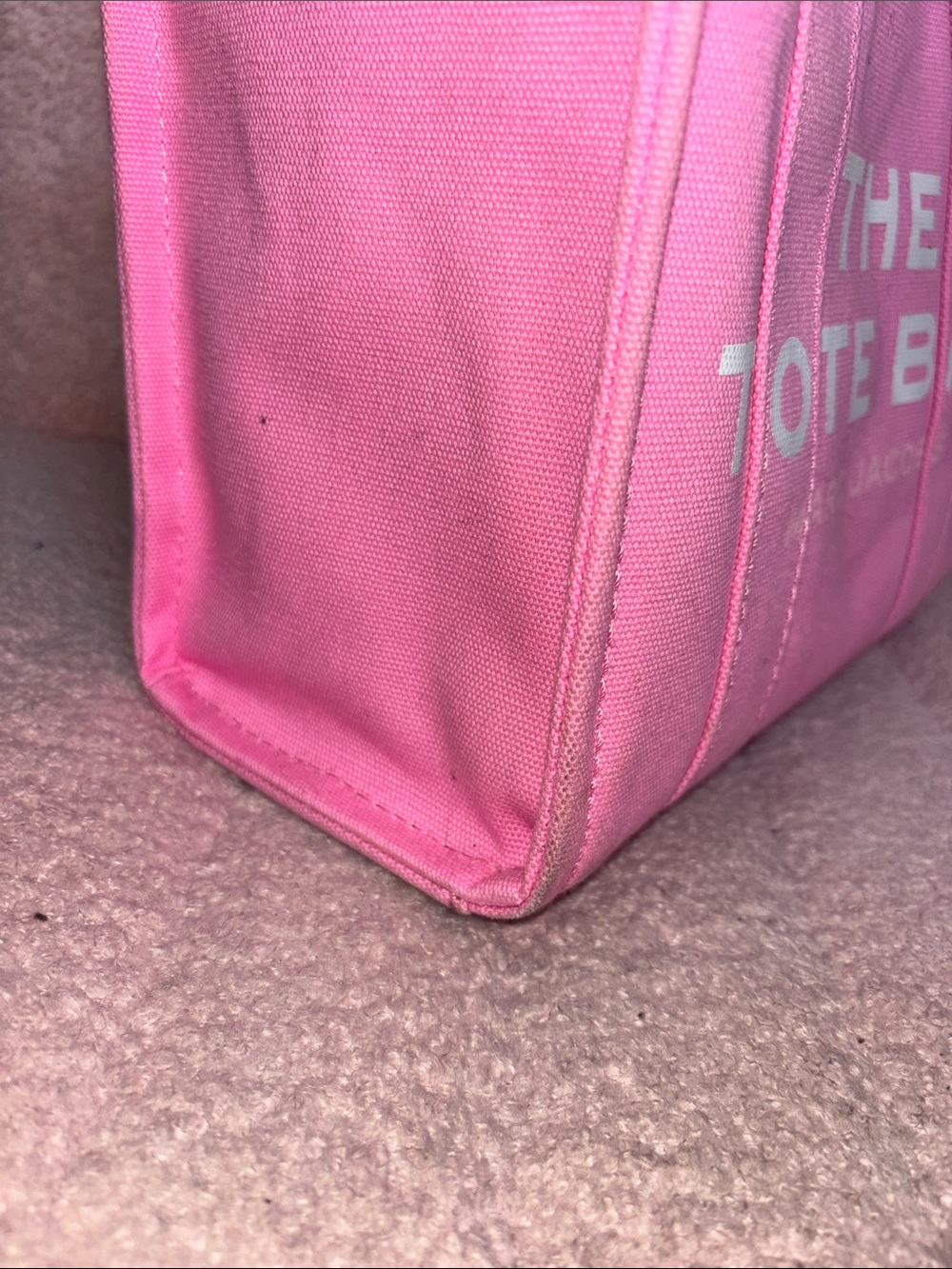Marc Jacobs Small Pink Canvas 'The Tote Bag' - Picture 3 of 7